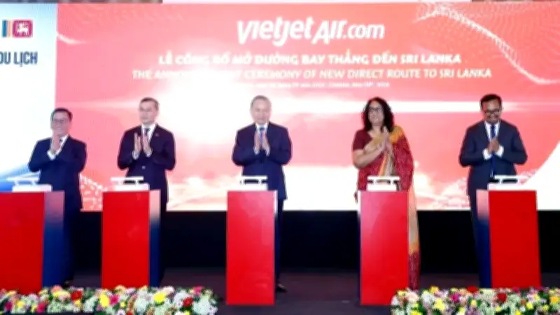 Vietjet mở đường bay thẳng TP.HCM - Colombo, kết nối Việt Nam với Sri Lanka