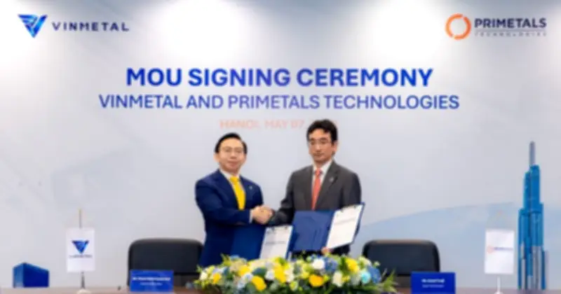 VinMetal và Primetals Technologies hợp tác xây tổ hợp thép xanh tại Hà Tĩnh