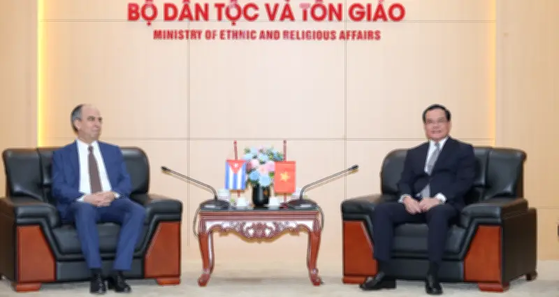 Việt Nam - Cuba tăng cường hợp tác lĩnh vực dân tộc, tôn giáo