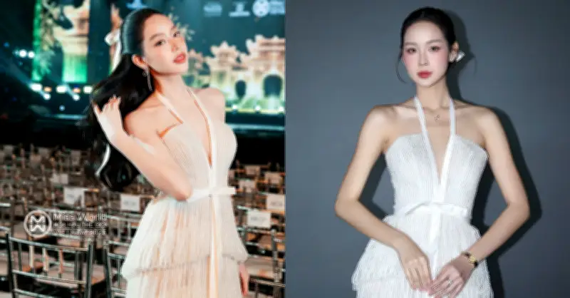 Văn Mai Hương và Hương Tràm đụng hàng đầm corset trắng ngà