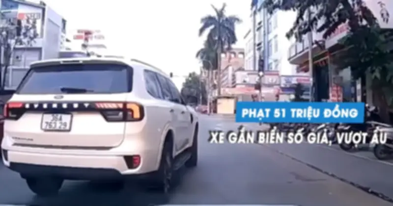 Xe SUV dùng biển số giả, chạy ẩu bị phạt 51 triệu đồng