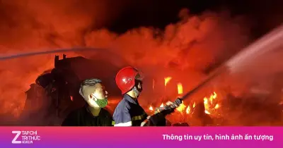 Cảnh sát xuyên đêm dập tắt đám cháy kho xưởng tại Phú Thọ, không có thiệt hại về người