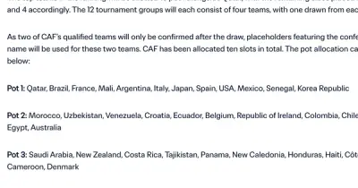 FIFA nhầm U.17 Việt Nam thành U.17 UAE trên trang chủ World Cup