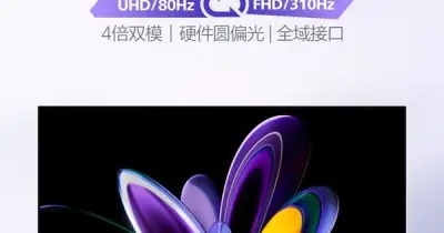 Màn hình AOC V6: 4K 80 Hz, 1080p lên tới 310 Hz