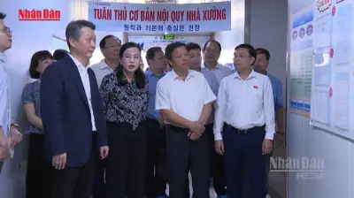 Đồng chí Nguyễn Thanh Hải ghi nhận nỗ lực bảo vệ môi trường tại Khu công nghiệp Bá Thiện 2