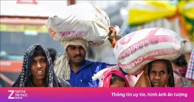 Nắng nóng thiêu đốt đẩy người lao động Ấn Độ vào vòng xoáy kiệt quệ