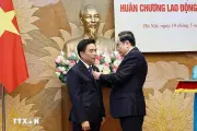 Chủ tịch Quốc hội Trần Thanh Mẫn dự Lễ trao tặng Huân chương Lao động hạng Nhất cho Phó Chủ tịch Quốc hội Nguyễn Đoàn Anh
