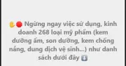 Cảnh báo khẩn: Ngừng ngay 268 loại mỹ phẩm vi phạm của A.Q.P và Việt Hương