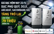 Giá bạc hôm nay 22/5: Bạc Phú Quý, DOJI, Ancarat, Sacombank, SBJ tăng trở lại