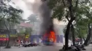 Hỏa hoạn xe buýt tại phố Lý Thường Kiệt, Hà Nội