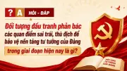 Đối tượng đấu tranh phản bác quan điểm sai trái bảo vệ nền tảng tư tưởng Đảng