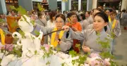Không khí mùa Phật đản tại các chùa ở TP.HCM: Người dân thành kính tắm Phật, tìm phút an yên