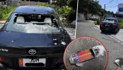 Kinh xe Toyota Vios bất ngờ phát nổ vỡ nát giữa trưa nắng gắt ở Hà Nội