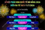 Lễ hội pháo hoa quốc tế Đà Nẵng 2026 diễn ra từ 30/5 đến 11/7/2026