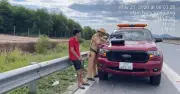 Lái xe ngược chiều trên cao tốc, nam tài xế trình bày do chưa tỉnh ngủ