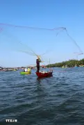 Lênh đênh đặc sản thuyền thúng ở Cẩm Thanh