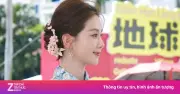 Lưu Thi Thi xuất hiện tại Hà Nội, diện sườn xám trên phố Đinh Lễ