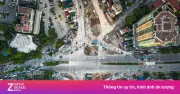 Ùn tắc tại ngã tư La Thành - Nguyễn Chí Thanh ngày đầu chắn rào thi công metro