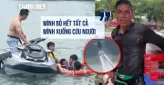Nam vận động viên flyboard gặp nạn, người bán nước liều mình cứu