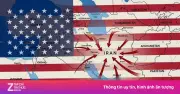 Ông Trump đăng bản đồ phủ cờ Mỹ, mũi tên chĩa vào Iran trên Truth Social