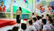 Nhà thơ Lữ Mai giao lưu tại Trường Tiểu học Bình Minh, lan tỏa tình yêu thơ ca