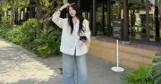 Áo sơ mi, blouse và quần jeans: Công thức thanh lịch vượt thời gian