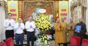 Đoàn công tác T.Ư Hội Liên hiệp thanh niên Việt Nam thăm chúc mừng Giáo hội Phật giáo nhân Đại lễ Phật đản
