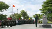 Sĩ quan trẻ ba nước Việt Nam, Lào, Campuchia giao lưu tại cột mốc ba biên