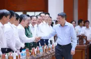 Thủ tướng Lê Minh Hưng làm việc với Ban Thường vụ Tỉnh ủy Đồng Tháp