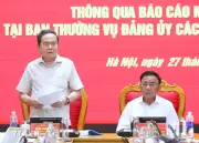 Thông qua báo cáo kiểm tra tại Ban Thường vụ Đảng ủy các cơ quan Đảng Trung ương