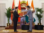 Tổng Bí thư, Chủ tịch nước Tô Lâm và Thủ tướng Ấn Độ chứng kiến trao văn kiện hợp tác