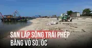 TPHCM dừng cả ngàn khối vỏ sò ốc san lấp trái phép bờ sông