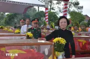 Truy điệu, an táng 80 hài cốt liệt sỹ quân tình nguyện Việt Nam hy sinh tại Lào