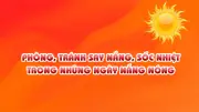 Video phòng tránh say nắng, sốc nhiệt trong những ngày nắng nóng