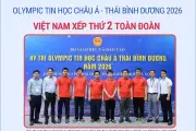 Việt Nam xếp thứ 2 toàn đoàn tại Olympic Tin học châu Á - Thái Bình Dương 2026