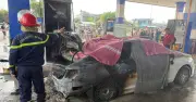 Xe chở pin phát nổ tại cây xăng Đà Nẵng, hai thiếu niên tử vong