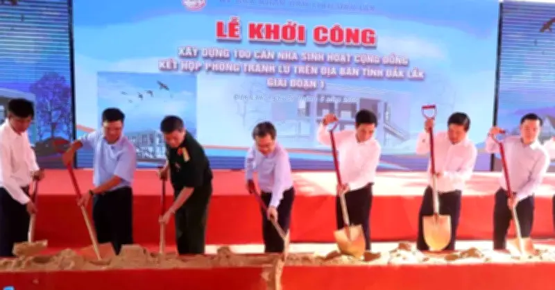 100 căn nhà tranh lũ cộng đồng khởi công tại Đắk Lắk