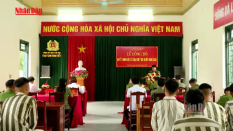 33 phạm nhân tại tỉnh được đặc xá dịp lễ