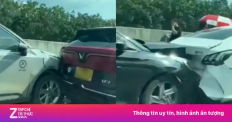6 ôtô tông liên hoàn trên cao tốc Phan Thiết - Dầu Giây, giao thông ùn tắc