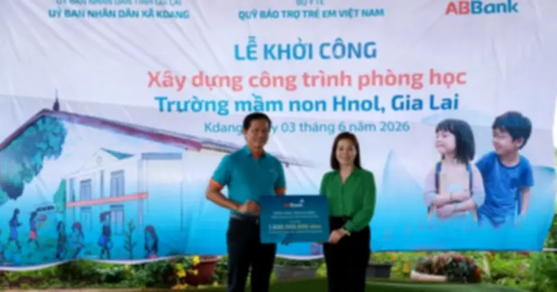 ABBank tài trợ 1 tỉ đồng xây phòng học mới tại Gia Lai