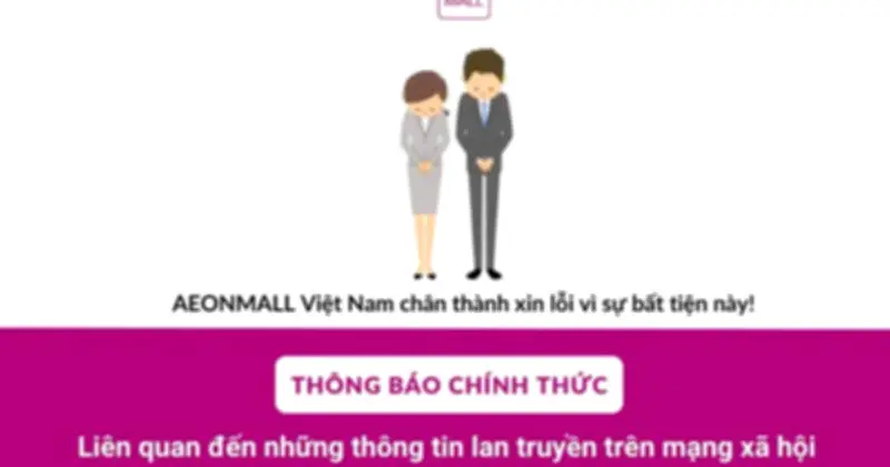 Aeon Mall Long Biên xin lỗi khách hàng bị nghi ngờ lấy cắp hàng