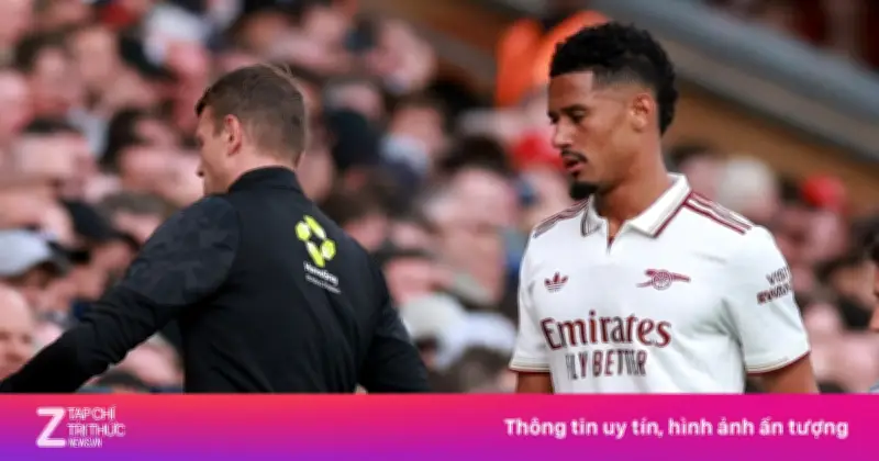 Arsenal 'đứng ngồi không yên' với chấn thương lưng của Saliba sau World Cup 2026