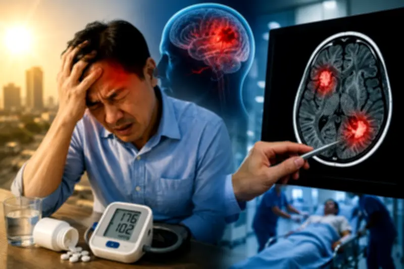 Đau đầu tưởng say nắng, phát hiện 2 ổ xuất huyết não