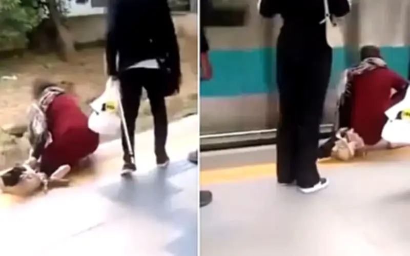 Bé gái thoát nạn kỳ diệu sau khi rơi xuống khe hở sân ga tàu hỏa