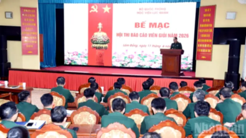 Bế mạc Hội thi Báo cáo viên giỏi Học viện Lục quân năm 2026