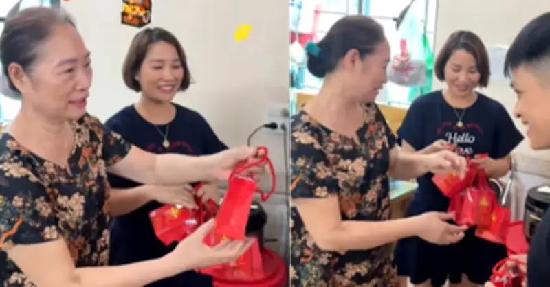 Bà nội U70 gọi 9 cháu về ăn cơm, bất ngờ trao mỗi người 1 chỉ vàng
