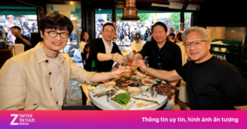 Bữa nhậu nghìn tỷ USD: Chủ tịch LG nướng thịt cho CEO Nvidia