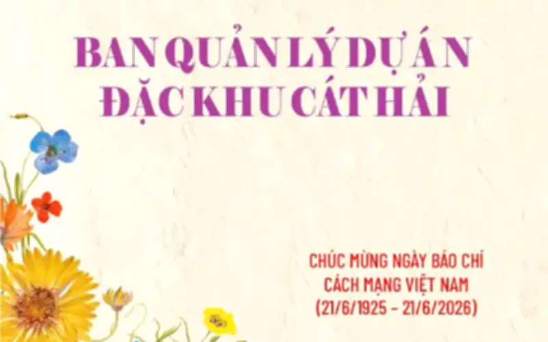 Ban quản lý đặc khu Cát Hải chúc mừng ngày Báo chí Cách mạng Việt Nam