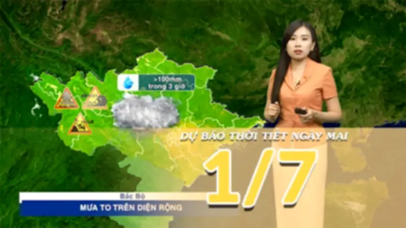 Bắc Bộ mưa lớn diện rộng, nguy cơ lũ quét và sạt lở đất
