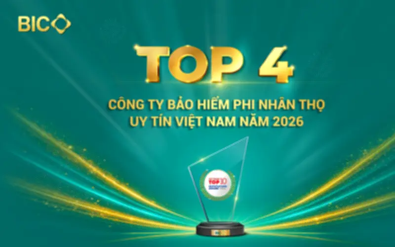 BIC lọt top 4 công ty bảo hiểm phi nhân thọ uy tín lần thứ hai liên tiếp